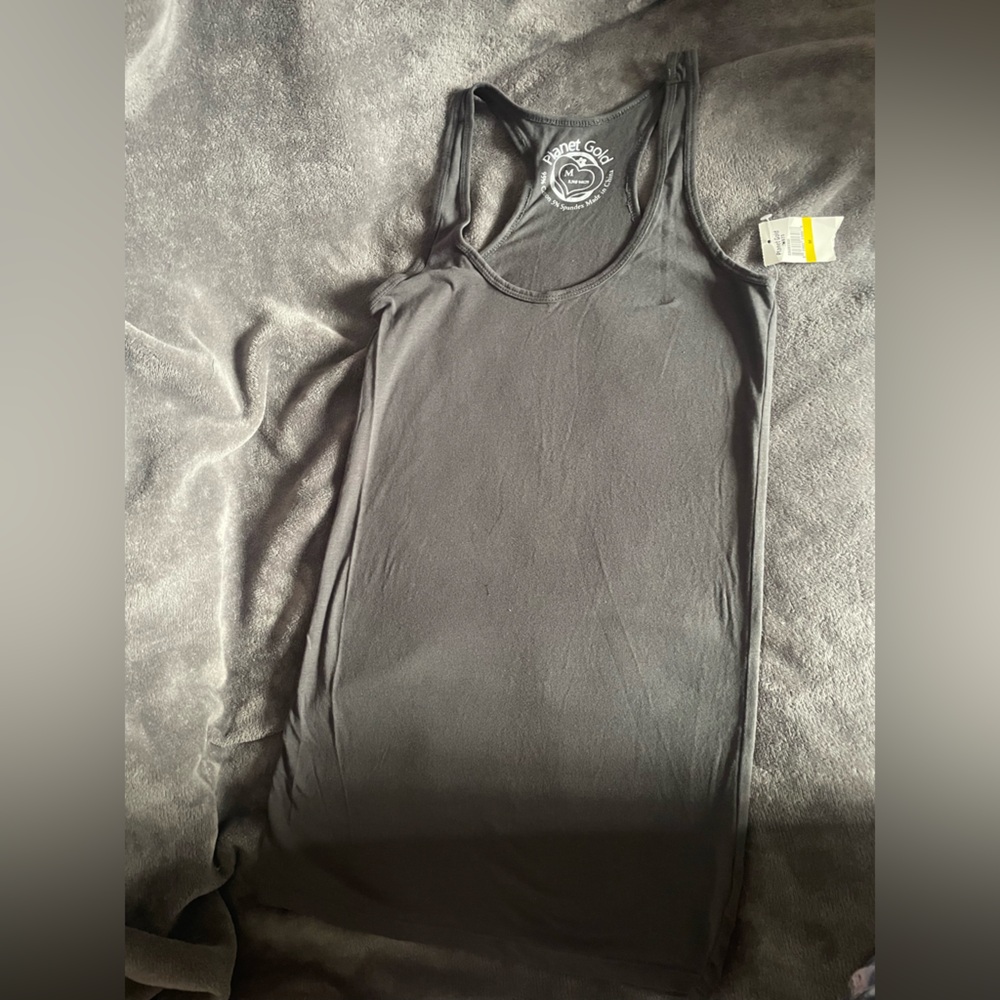 Planet Gold Juniors Racerback Tank Top
